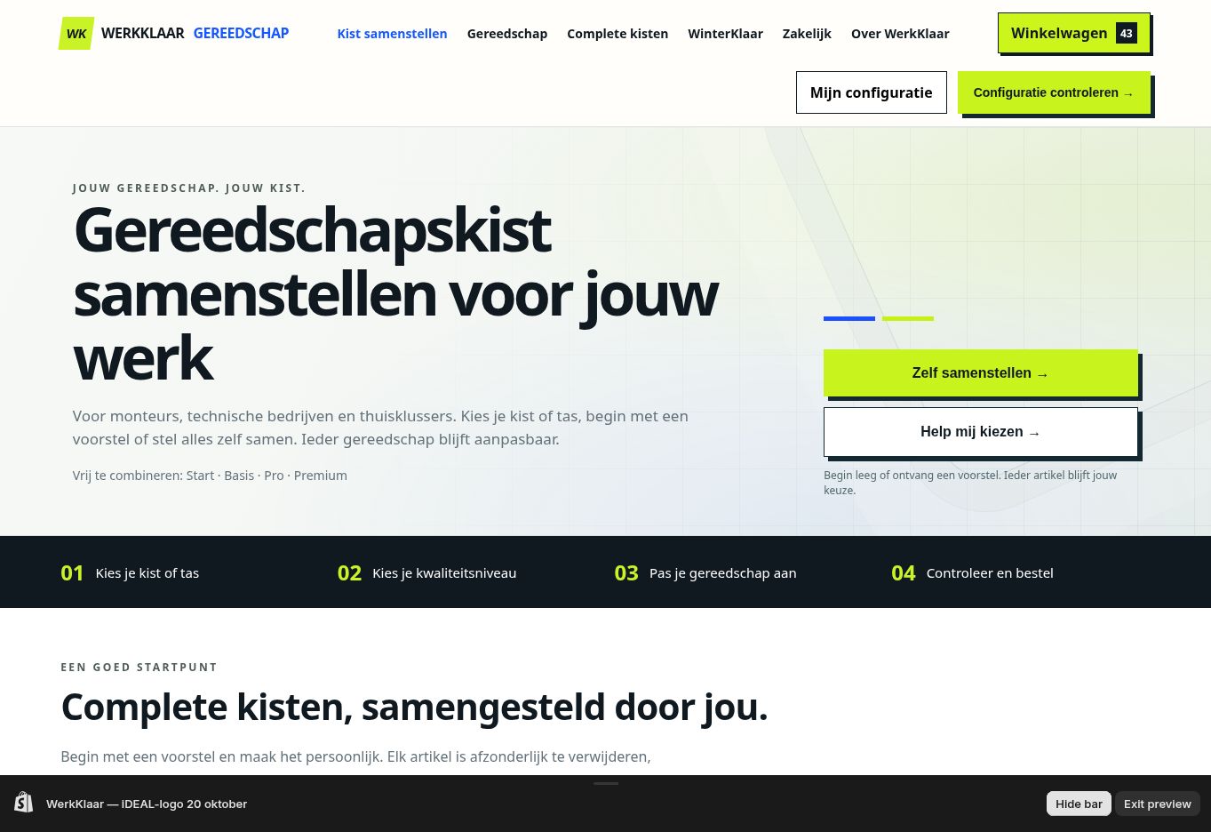 Screenshot of WerkKlaar
